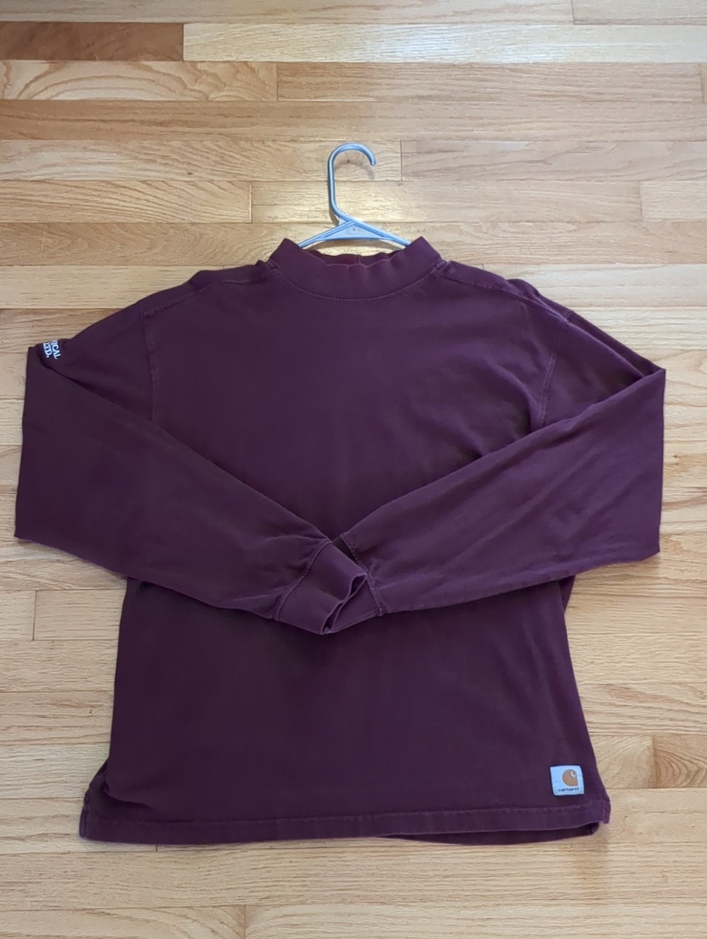 Burgundy Mockneck Longsleeve Shirt